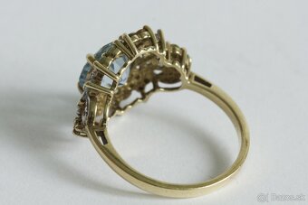 9ct zlatý secesný presteň - 4