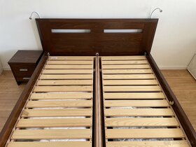 Masívna buková manželská postel 160x210 s úlož. priestorom - 4