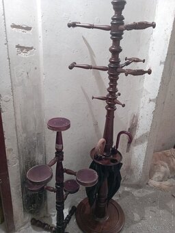 Starožitný vešiak drevo - 4