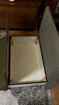 Rozkladacie kreslo s úložným priestorom, sivá, FLIK - 4