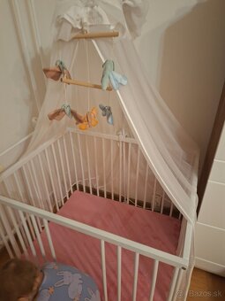 Polohovateľná detská ohrádka (postieľka) - 4