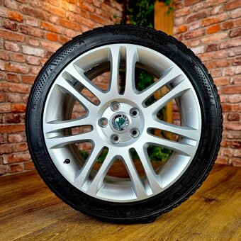 Alu R18 5x112 orig. ŠKODA, VW, SEAT + zimné 225/40R18 - 4