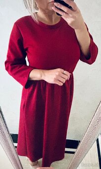 Damske dlhe talianske šaty bordo - 4