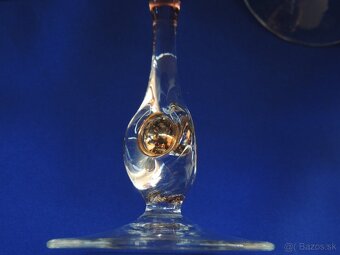 Päť likérových pohárov Zlatá Zuzana sklo dymové - 4