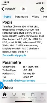 Smart tv LG 55” uhlopriečka 140cm - 4