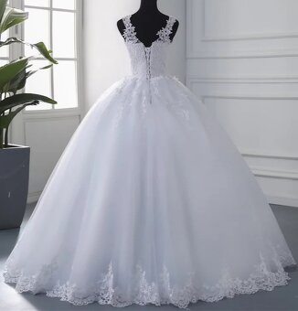 Princeznovské svadobné šaty,velkost 38 - 4