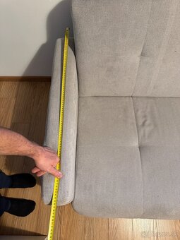 Šedá rozkladacia sedačka - 4