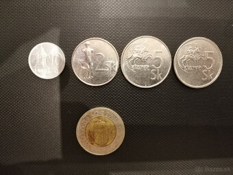 koruny a 2 eurovky a stara minca - 4