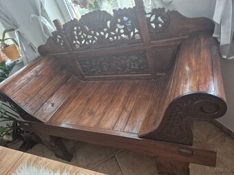 Drevená lavica z Bali - 4