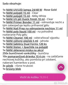 Nani nails Polygel sada s lampou - 4