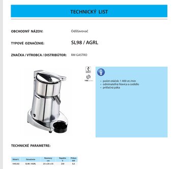 Predáme profi odšťavovač na citrusy - 4