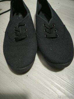 Nové plátené čierne letné tenisky veľkosť 37 symbolická 5 € - 4