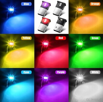 MINI RGB LED SVIETIDLO DO AUTA - 4