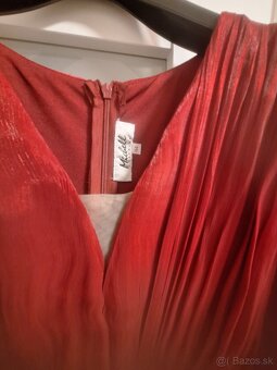 Bordové plesové šaty 44 - 4