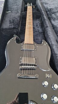 Predám Epiphone G-400 Tony Iommi Ebony + kufor - 4