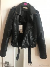čierna kožená bunda - 4