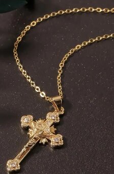 Pozlátená retiazka s krížikom - 4