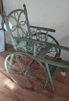 Starožitný kočárek na dítě trakař - 4