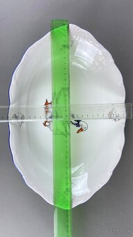 Misa hlboká s motívom husí, modrá linka - 4