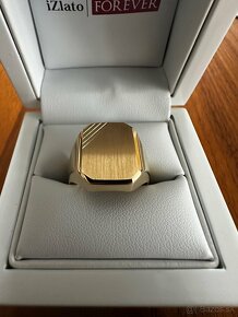 Zlatý pánsky pečatný prsteň - 4