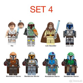 Rôzne figúrky Star Wars 3 (8ks) - typ lego - nové - 4