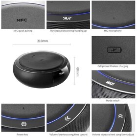 NFC  Bluetooth reproduktor+power bank-Bezdrôtová nabíjačka - 4