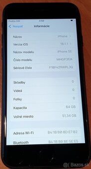 iPhone SE 2020 64GB 97% baterka TOP stav super cena - 4