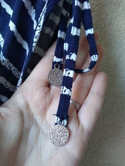 Letné tmavomodro-pásavé šaty M&S - 4