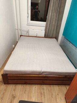 Drevená posteľ - manželská 200x170x45 - 4