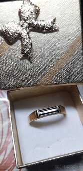 unisex prsten chirurgicka ocel pozlatena - 4