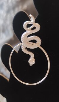 luxusné náušnice had - 4