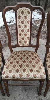 Rustikálne masivné tmavé stoličky-4 ks - 4