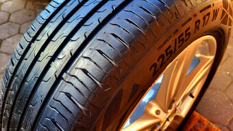 alu R17 5x112 orig. Mercedes, letné pneu 225/55 - 4