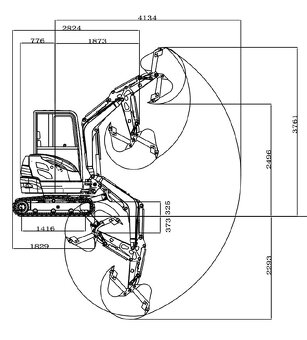 Minibagr RIPPA R22 motor Kubota - 4