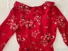 H&M Červené zavinovacie šaty s kvetinovým vzorom veľkosť 34 - 4