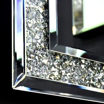 luxusné nástenné zrkadlo Glamour s krištáľmi PREMIUM 120x80 - 4