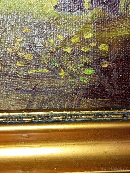 Starý obraz Olejomaľba - 4