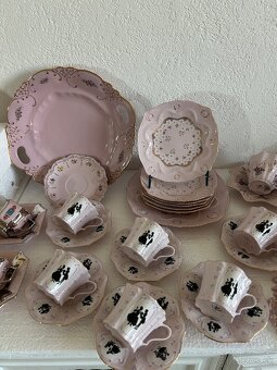 Ružový porcelán Thun Rosa šálky poháre čajník - 4