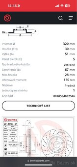 Predné brzdové kotúče a platničky Brembo - 4