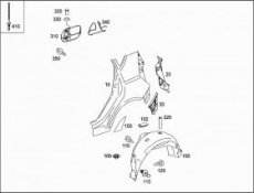 Predám na Mercedes A držiak A1696370436 zadná práva strana - 4