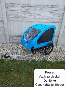 Viaceré vozíky za bicykel pre psy Pawhut a Kesser - 4