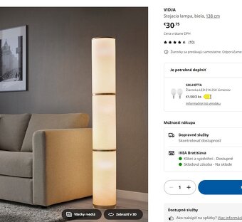 Ikea VIDJA Stojacia lampa - 4
