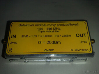 LNA Předzesilovač 145 MHz - 4