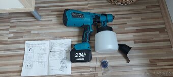 Aku striekacia pištoľ, pre batériu Makita 18V+trysky, nová. - 4