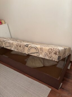 Predám posteľ: váľanda AELIN - kávová, 80x200 cm - 4
