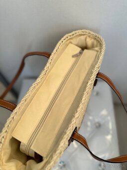 Letná pletená kabelka YSL s farebnými detailmi - 4