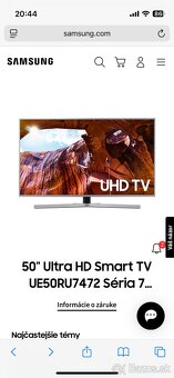 Predám 50” Samsung UHD Smart TV - 4