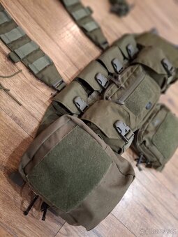 Helikon chest rig Guardian Recce zelený, plne vybavený - 4