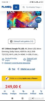 TCL 43p735 UHD 4K smart Google tv - 4