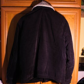 Tmavomodrá manšestrová bunda – veľkosť M - 4